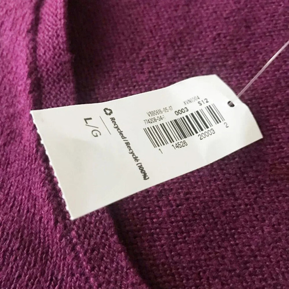 OLD NAVY V NECK LIGHTWEIGHT SWEATER WINE BURGUNDY PURPLE SZ L - Picture 8 of 9